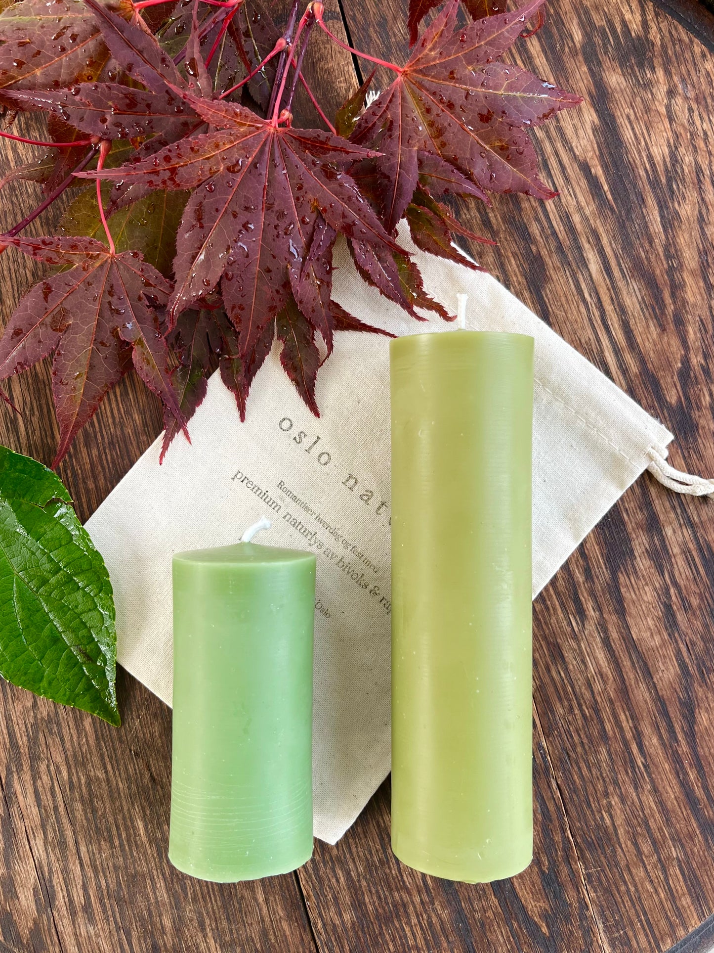 Bivokslys - kubbelys av 100% bivoks fagen oliven