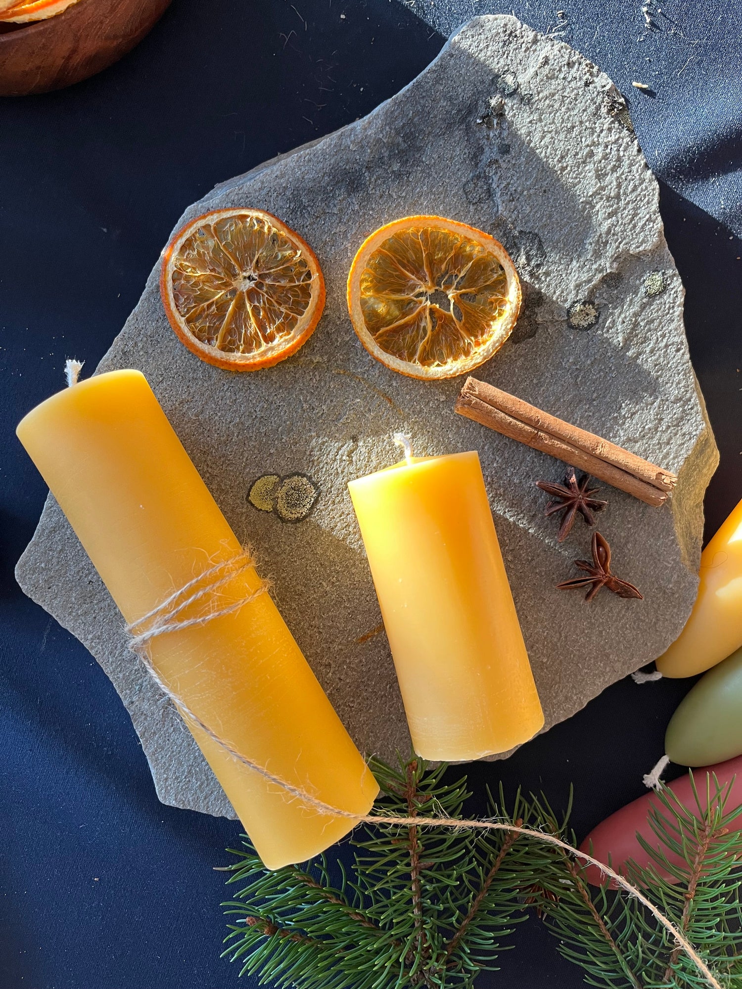 Kubbelys av bivoks | Eld naturlys