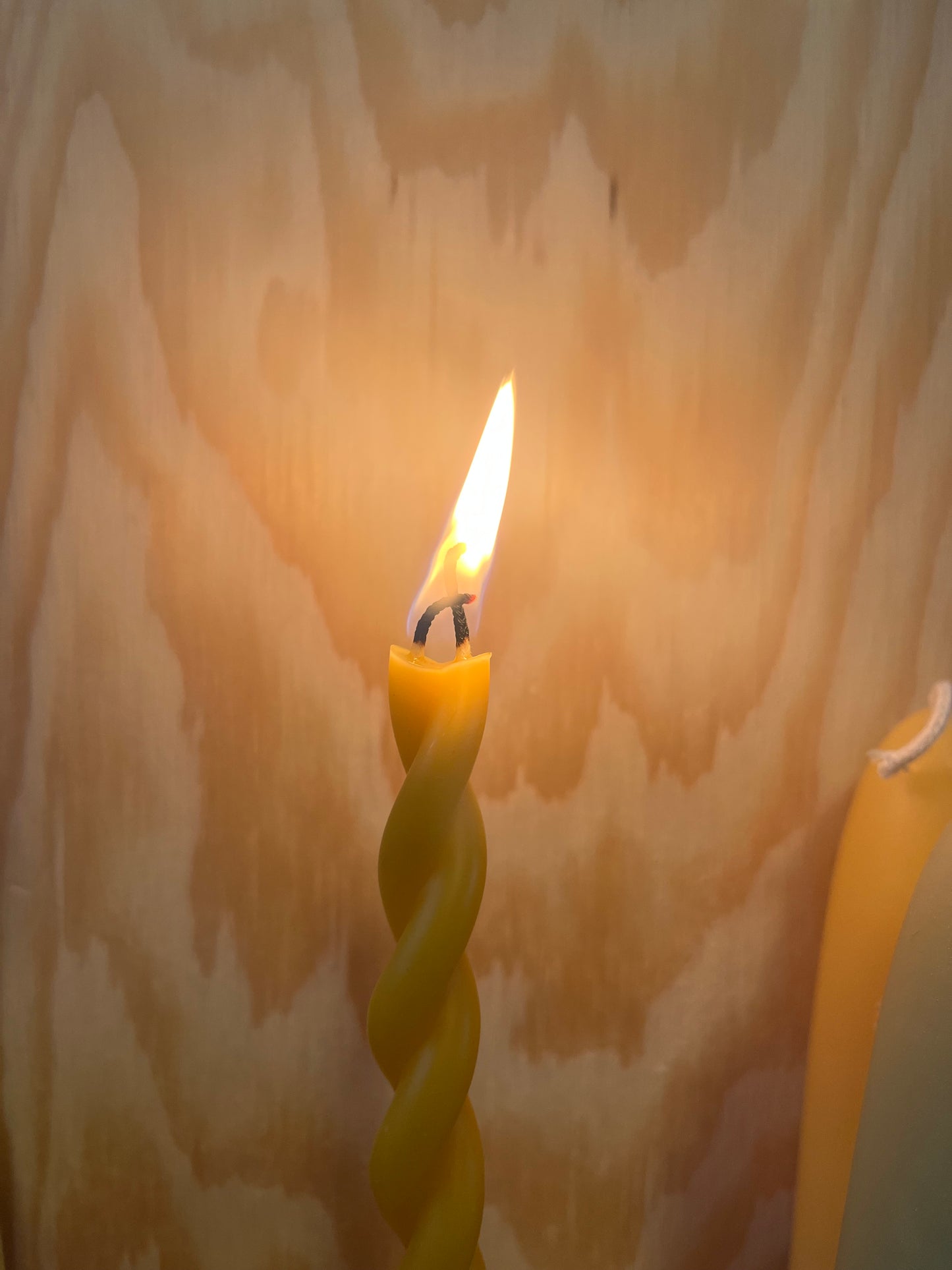 Bivoks Tvinnet Lys - Håndlaget Premium Bivokslys