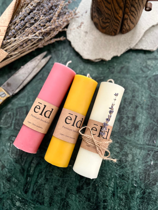 Bivoks Kubbelys - Håndlaget Premium Bivokslys