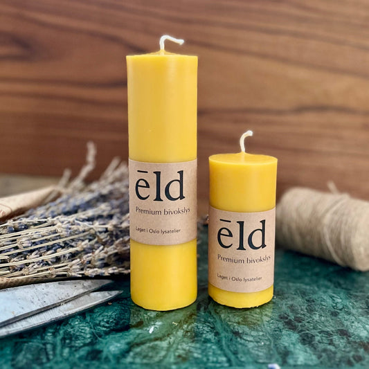 Kubbelys av 100% ren bivoks i fagen honning. Håndlaget i Oslo