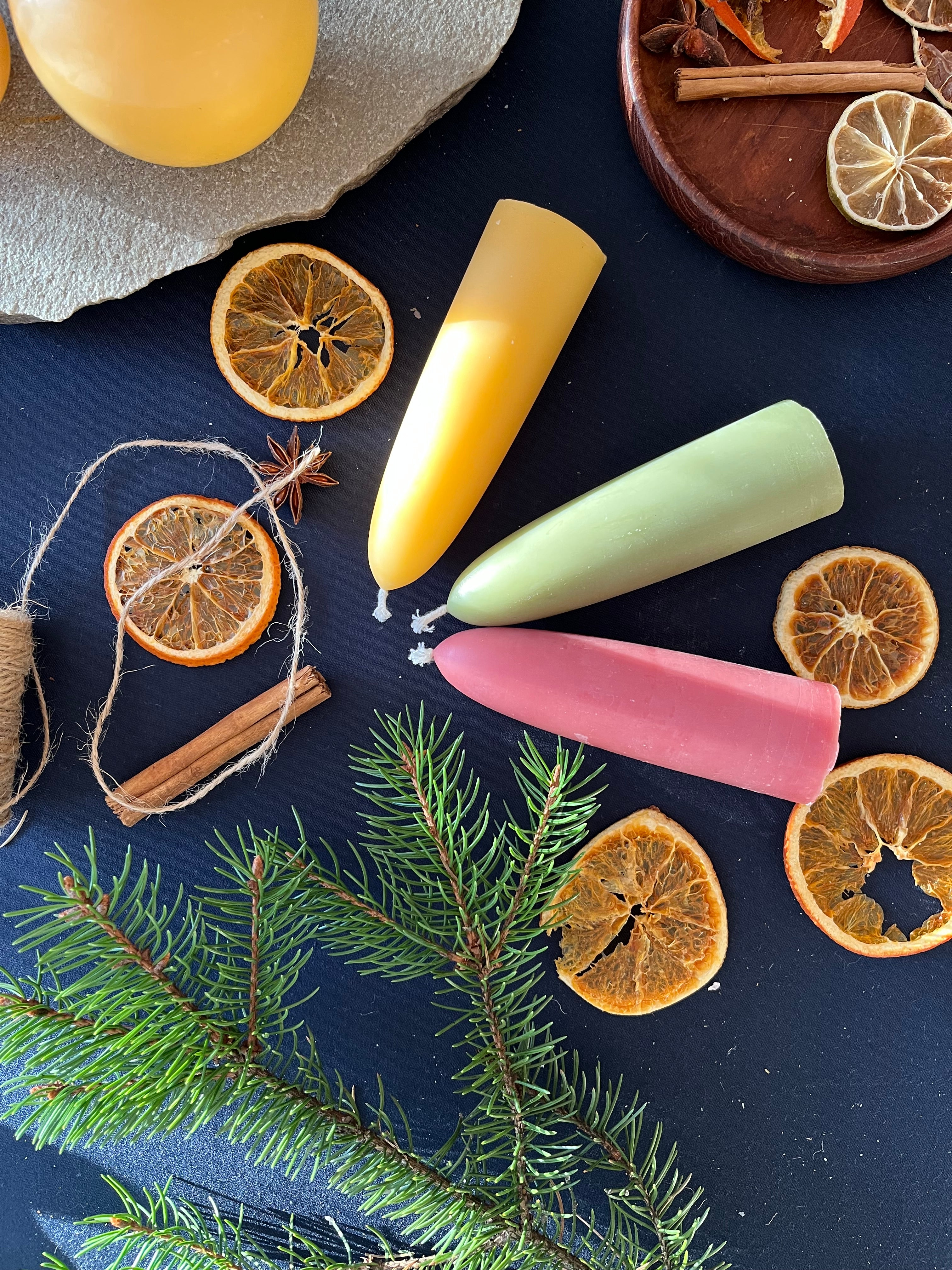 Bivokslys i nydelige farger - 100% bivoks